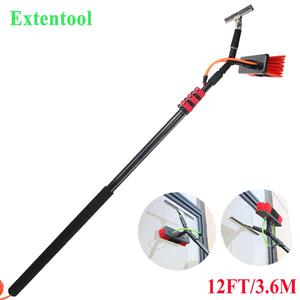 Kit di Pulizia per Finestre con Asta Telescopica Extentool, Vendita Diretta dalla Fabbrica, Asta in Alluminio da 12 Piedi con <span class=keywords><strong>Spazzola</strong></span> per Pulizia - Product Image 2