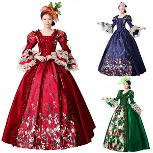 Robe de princesse reine des neiges, tenue de princesse royale, pour femmes, de style médiéval, robe de cour, Costume de bal