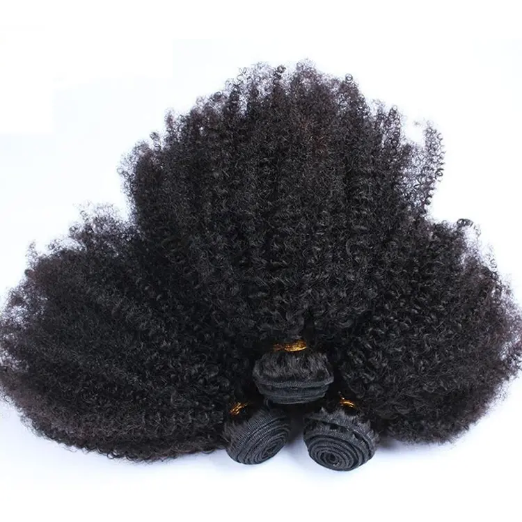 Xuchang Feibin बाल फैक्टरी मूल्य Dyeable और Beleachable एफ्रो गांठदार कर्ल ब्राजील कुंवारी मानव बाल कपड़ा