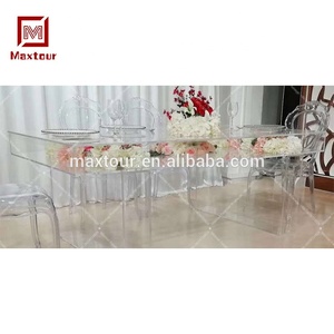 Bàn Ăn Sự Kiện Đám Cưới Bằng Nhựa Acrylic Trong Suốt Lãng Mạn - Product Image 6