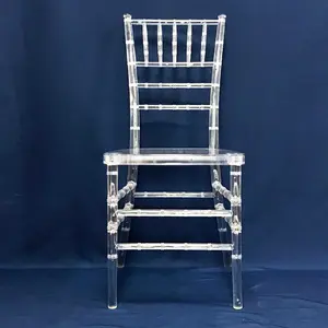 Giá Rẻ Ma Rõ Ràng Trong Suốt Nhựa Acrylic Chiavari Ghế Cho Đám Cưới