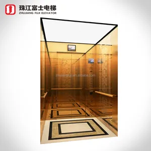 1350kgs 18 Persons Passenger Elevator Mirror Wall Acrylic Ceiling Passenger Lift