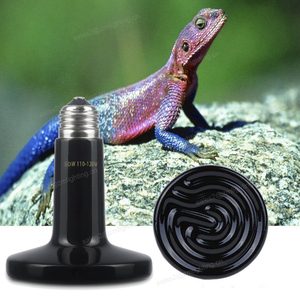 Lámpara de Calor Infrarroja de Cerámica de 90 mm y 100 W, Bombilla Emisora de Calor Negra para Reptiles, Calentador para Terrarios, Criadora de Pollos, Tortugas, Acuarios, Serpientes - Product Image 3