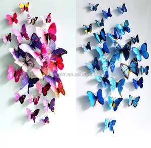 Simulación creativa de alta calidad, mariposa, decoración de pared de salón, imán de nevera en forma de mariposa 3D