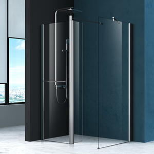 Australia Standard <strong>Black</strong> Walk in Glass Bath <strong>Shower</strong> <strong>Screen</strong> - Product Image 5
