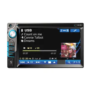 2 din car DVD audio 6.2 inch BT GPS option car DVD player with USB SD TF card slot