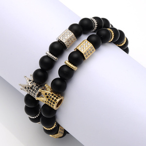 Pulsera de cristal natural plateado con cuentas de cristal de fantasia - Product Image 4