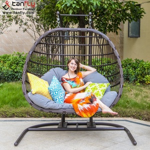 Ensemble <span class=keywords><strong>de</strong></span> meubles <span class=keywords><strong>de</strong></span> <span class=keywords><strong>jardin</strong></span> et <span class=keywords><strong>de</strong></span> patio, chaise suspendue <span class=keywords><strong>de</strong></span> luxe à deux places, balançoire extérieure double chaise œuf - Product Image 4