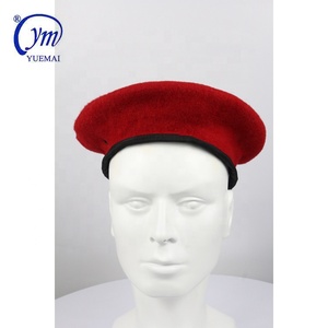 หมวกเบเรต์ทหารสีแดงทำจากขนสัตว์ ผลิตโดยผู้ผลิตจีน ปลอดภัย - Product Image 2