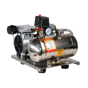 <span class=keywords><strong>Compresor</strong></span> de Aire Portátil <span class=keywords><strong>Silencioso</strong></span> de 550W, 8 Bar, Sin Aceite, con Tanque de Acero Inoxidable de <span class=keywords><strong>6L</strong></span>, Motor Refrigerado por Aire y Aplicador de Plataforma Plana - Product Image 3