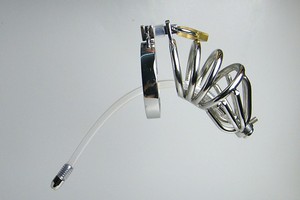 Gabbia di castità maschile senza nichel in acciaio inossidabile 100% con giocattolo del sesso sonoro uretrale in silicone medico - Product Image 3