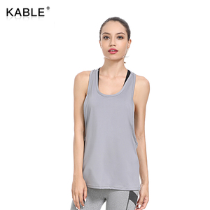 Venta al por mayor barata <span class=keywords><strong>de</strong></span> Diseño <span class=keywords><strong>de</strong></span> Moda Ropa <span class=keywords><strong>de</strong></span> gimnasio sin espalda Sexy Yoga camiseta sin mangas para las señoras - Product Image 4
