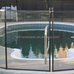Çıkarılabilir alüminyum kutup PVC örgü yüzme havuzu güvenlik çiti tasarım