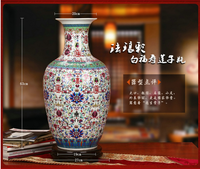 Chinois fait à la main de la famille rose décoratif en porcelaine antique en céramique vase h63cm à vendre