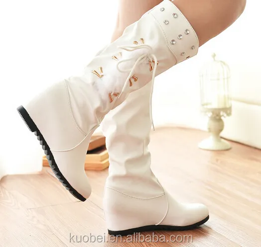 New arrive cheap women fashion brand long boots winter thigh high boots white Boots