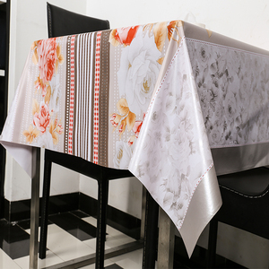 Non tessuto di plastica rotondo personalizzato copertura di tabella tovaglia - Product Image 2