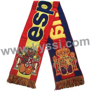 ESPANA Spain Soccer National Flag Woven Stadium Scarf