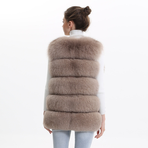 Wholesale Real Fox Fur Vest Coat <strong>Women</strong> Winter Genuine Fur Jacket Warm Fox Full Pelt <strong>Women</strong> Vest Gilet <strong>Waistcoat</strong> - Product Image 6