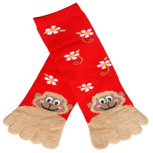 Size 9-11 Fashion Animal fünf finger Socks 100% baumwolle Women der kappe socke, fünf finger Cartoon gemütliche kappe socken