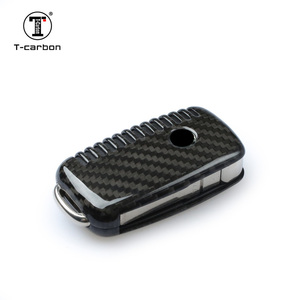 T-carbonio in fibra di carbonio portachiavi custodia per chiave misura per <span class=keywords><strong>Volkswagen</strong></span> cover chiave auto accessori interni - Product Image 4