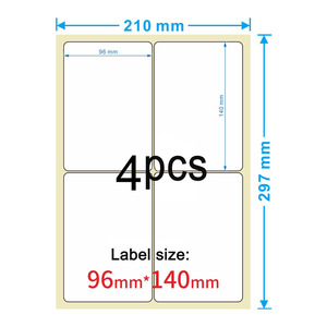 <span class=keywords><strong>A4</strong></span> <span class=keywords><strong>etichette</strong></span> di Indirizzo fogli da 4 <span class=keywords><strong>etichette</strong></span> per foglio - Product Image 1