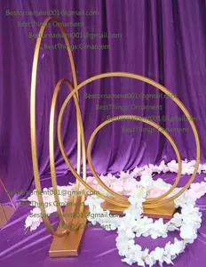 Hot Bán Wedding Flower Arches Vòng Vòm Kim Loại Cho Bảng Centerpieces Trang Trí