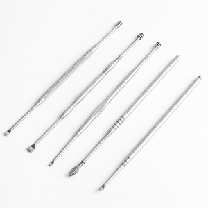 Limpiador de orejas de acero inoxidable de doble punta, herramienta de cuchara para oreja, limpiador de oídos en espiral, removedor de cera, gran oferta - Product Image 3