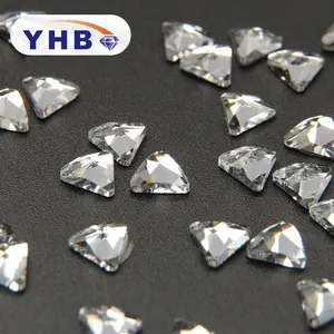 제조 패션 장식 유리 모조 다이아몬드 Rivoli 삼각형 장식 멋진 모조 다이아몬드