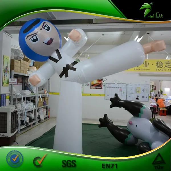 Popular Style Inflatable Taekwondo Kick Boy, Inflatable Karate Promotion Model