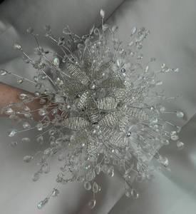 Magnifiques fleurs <span class=keywords><strong>de</strong></span> mariage Bouquet <span class=keywords><strong>de</strong></span> mariée/diablosse en cristal transparent - Product Image 1