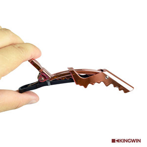 Fermaglio in coccodrillo per capelli cromato - Product Image 4