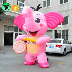 2m高粉色充气大象定制巨型大象充气度假A4559