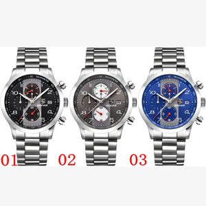 Orologio da <span class=keywords><strong>uomo</strong></span> al quarzo WJ-7654 BENYAR BY-5133M con cinturino in <span class=keywords><strong>acciaio</strong></span>, tre piccoli quadranti e lancette, impermeabile. - Product Image 6