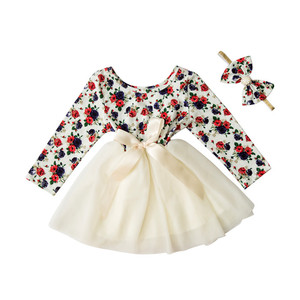 Vendita calda capretti del bambino della ragazza del cotone a maniche lunghe principessa abito <span class=keywords><strong>nero</strong></span> e rosso per 1-6 anni - Product Image 3