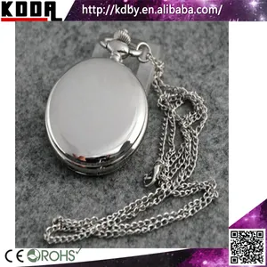 Cassa in Metallo Liscia e Lucida, Personalizzabile con Logo Laser sulla Cover, Quadrante Bianco Intero, Orologio da Tasca Antico Lucidato - Product Image 2