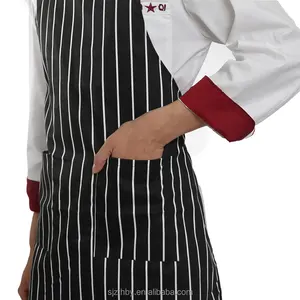 twill cotton black and white striped fabric for apron