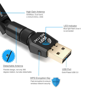 Rtl8812au <span class=keywords><strong>802.11</strong></span> <span class=keywords><strong>AC</strong></span> 600Mbps Dual Band không dây USB Wifi <span class=keywords><strong>Adapter</strong></span> cho Android TV Box - Product Image 6