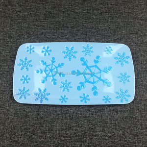 Copo de nieve de plástico tallado promoción postre melamina caramelo bandeja <span class=keywords><strong>para</strong></span> servir <span class=keywords><strong>para</strong></span> Navidad - Product Image 3