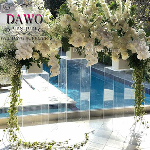Wedding and Party Used Cylinder Transparent Acrylic <strong>Plinth</strong> <strong>Stand</strong> - Product Image 2