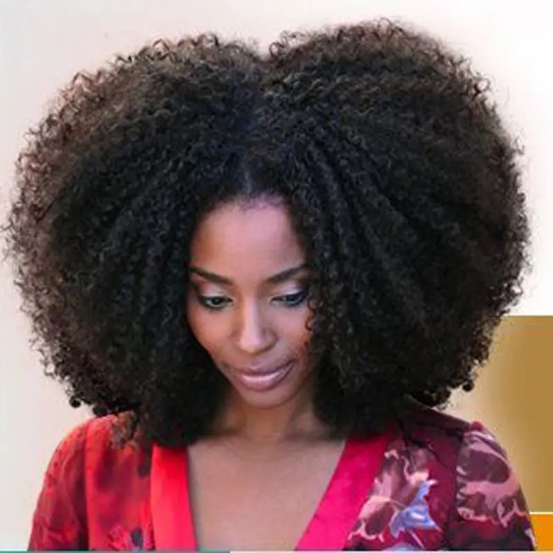 Instock 100% Cabelo Humano Peruca Cheia Do Laço 180% Densidade Mongol Afro Kinky Curly 4a 4b 4c Perucas Dianteiras Do Laço