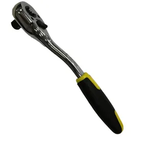 Гаечный ключ с храповым механизмом, гаечный ключ с храповым механизмом, набор головок с храповым механизмом 72T с прямой пластиковой ручкой