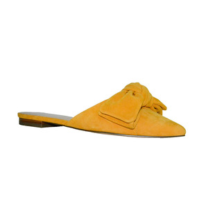 Più caldo del capretto in <span class=keywords><strong>pelle</strong></span> scamosciata in <span class=keywords><strong>pelle</strong></span> punta a punta di prua pantofole e ciabatte per le donne 2019 - Product Image 2