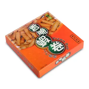 Retail fried shrimp spring rolls prawn egg roll cookie packaging paper box