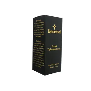 mengsheng hot stamping gold black card gift custom packing essential printing packaging hair oil box