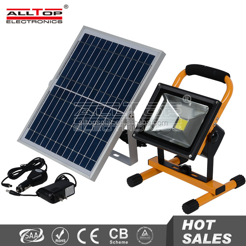 Горячие продажи 20 Вт датчик движения rechargeable solar светодиодный прожектор жилья