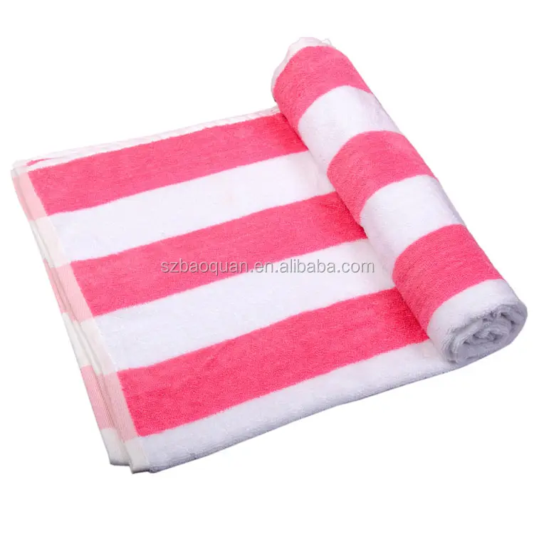 Asciugamani a righe in spugna di cotone di fabbrica/telo mare personalizzato/asciugamani da spiaggia Cabana tinti in filo