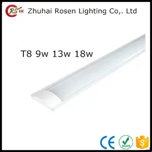 En düşük price175-260v alüminyum doğal beyaz 535*95*40mm 1*13w 1*18w T8 toz geçirmez lamba şeffaf kapak led floresan lamba