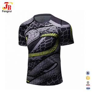 Kaus Otot untuk Pria, T-<span class=keywords><strong>shirt</strong></span> Leher Sendok Motif Hewan <span class=keywords><strong>3D</strong></span> - Product Image 6