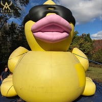 Canard gonflable géant pour la décoration, nouvel an, événement, avec lunettes de soleil, résistant au feu, 2m/5m/10m, 2020
