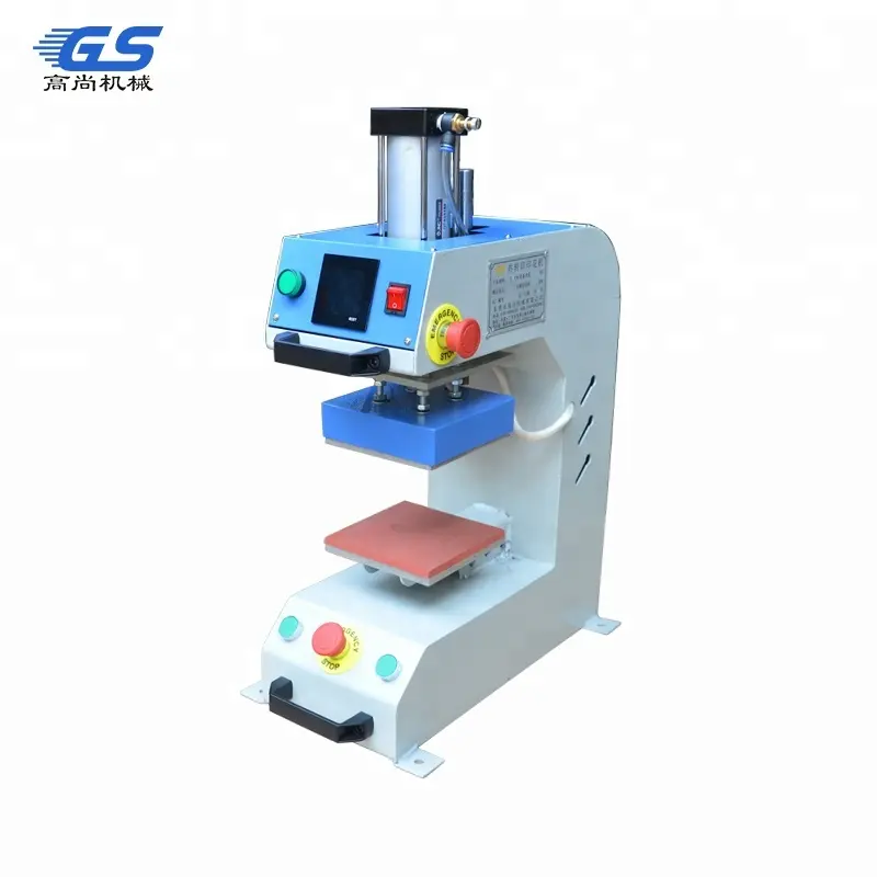 Mini neumática Semi-automática de la prensa del calor de la máquina de sello para calcetines tejidos